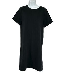 APC Short Sleeve Crew Neck Cotton Black T-shirt Dress M